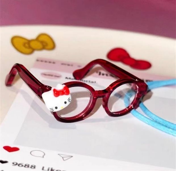  Vòng cổ dây vải kính Hello Kitty 