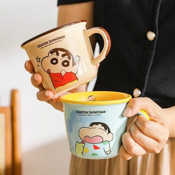  Cốc Shinchan viền màu 340ml 