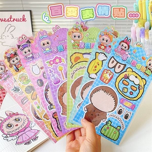  Sticker ghép bộ phận nhân vật 