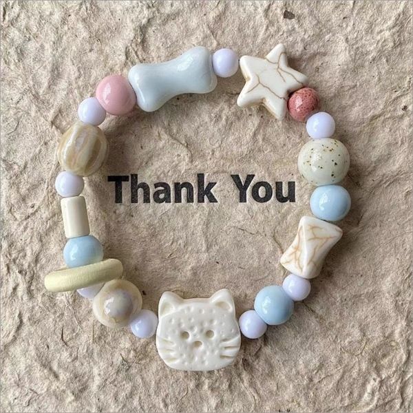  Vòng tay mèo mix charm 