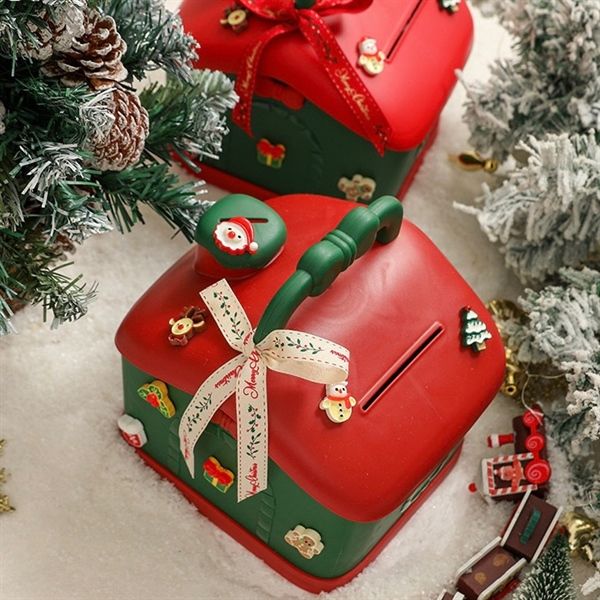  Ống tiết kiệm ngôi nhà Giáng Sinh 20x16cm 