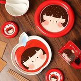  Set bát đĩa bé táo đỏ 