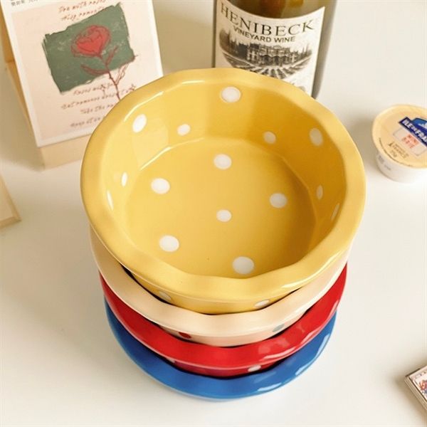  Bát dẹt chấm bi 14,5cm 