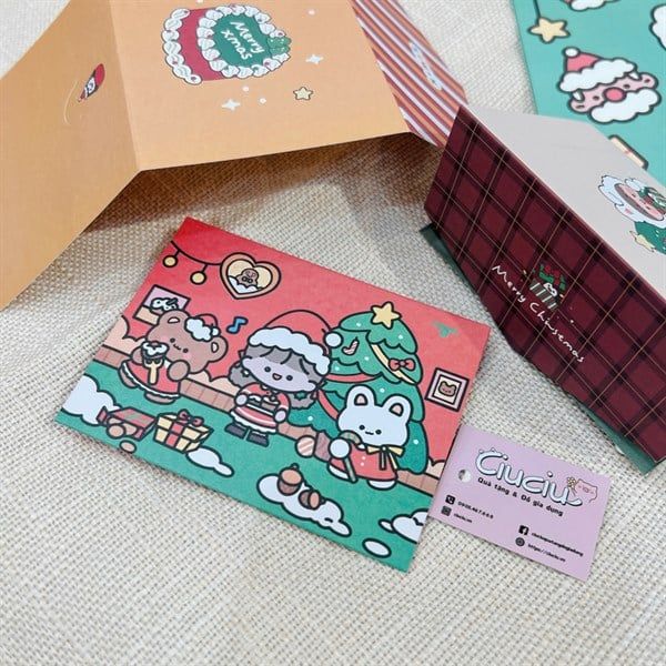  Thiệp gập bao thư Noel 