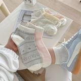  Tất Xieohesi gân hoạ tiết 