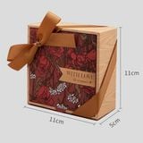  Hộp quà mini nền hoa viền vân gỗ 