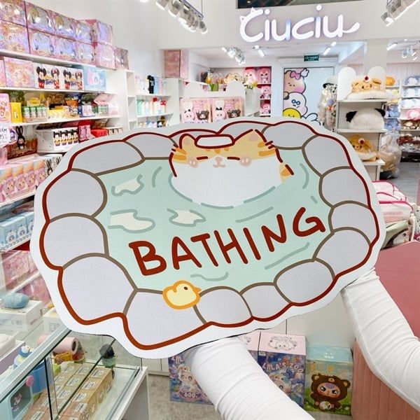  Thảm mút dẹt mèo tắm Bathing 60x40cm 