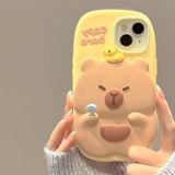  Ốp silicon Capybara đội vịt 3d 