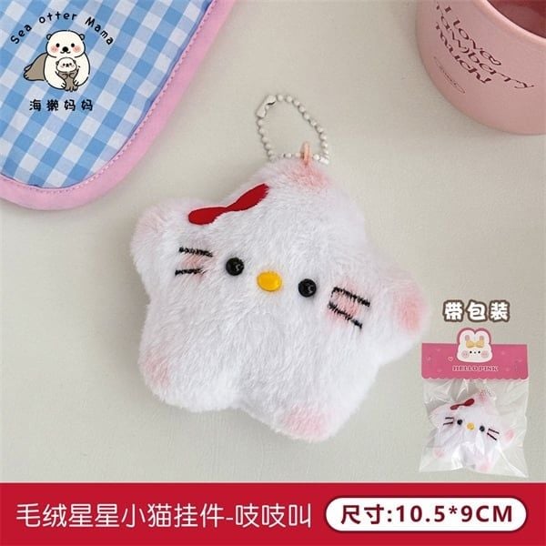  Móc khoá bông Hello Kitty ngôi sao 