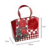  Túi quà mini gập miệng hoa kẻ caro 
