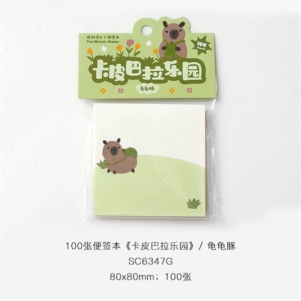  Giấy note Capybara 100 tờ 