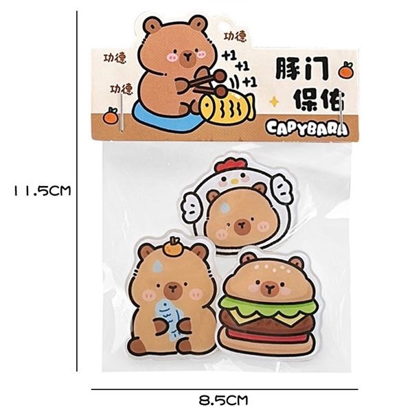  Set 3 móc khoá Capybara dẹt 