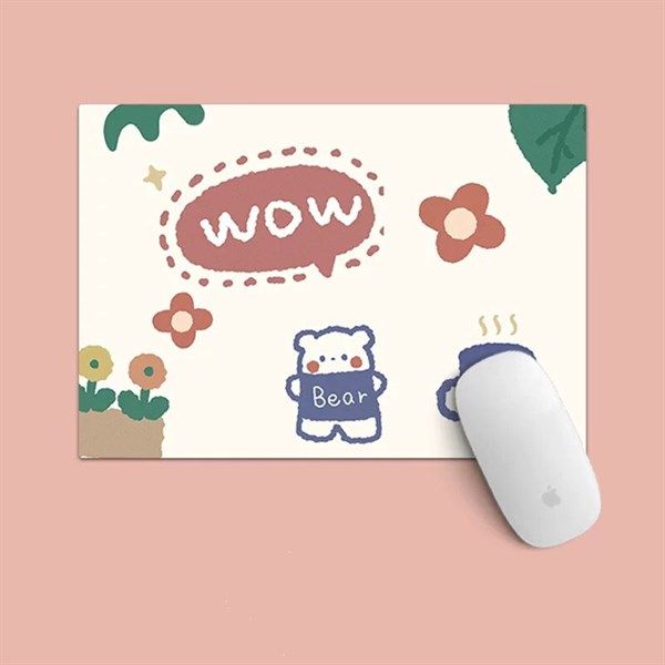  Lót chuột chữ nhật gấu wow 