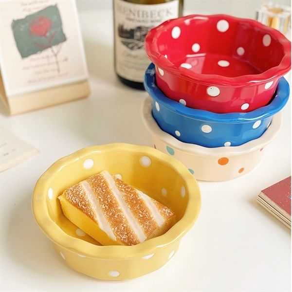  Bát dẹt chấm bi 14,5cm 