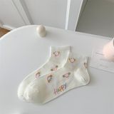  Tất Xiaohesi cổ ngắn lưới thoáng 