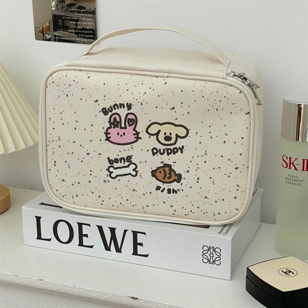  Túi đựng mỹ phẩm Cún thỏ đồ ăn 24x18x10 
