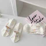  Tất Xiaohesi cổ ngắn lưới thoáng 
