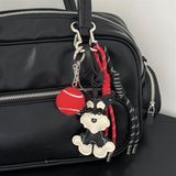  Móc khoá cún Schnauzer bóng chày 