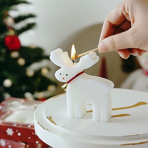  Nến thơm Giáng Sinh tuần lộc chuông 9,2cm 