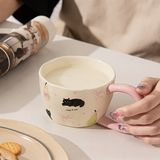  Cốc sứ mèo trái cây 300ml 
