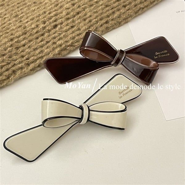  Kẹp bấm nơ chéo Barrette LaFrance 