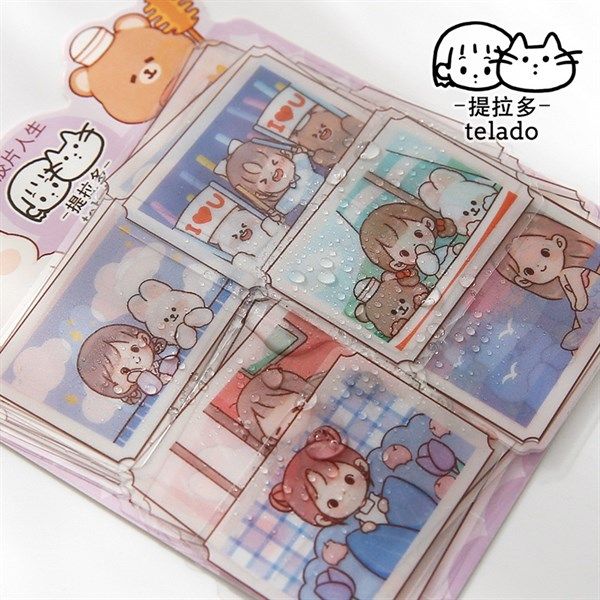  Sticker bé gái gấu & thỏ 