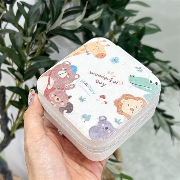  Hộp đựng trang sức vuông hình dễ thương 10cm 