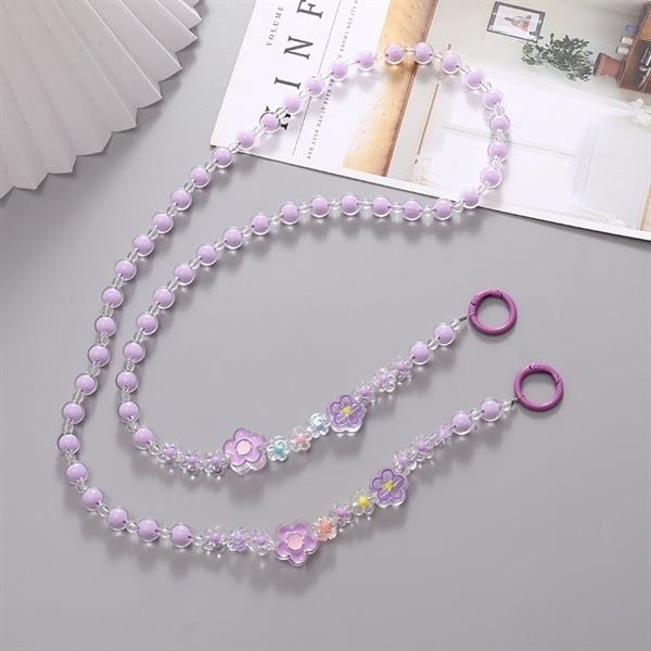  Dây dài đeo chéo thẻ/điện thoại mix hoa to nhỏ 