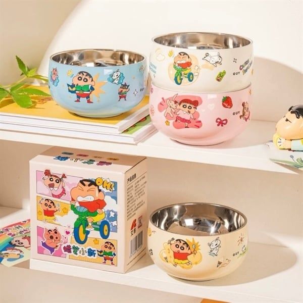  Bát inox giữ nhiệt Shinchan 16cm 