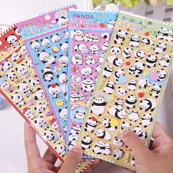  Sticker panda nổi 
