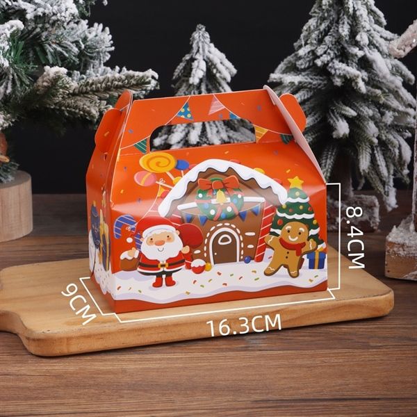  Hộp quà chữ nhật quai xách 16cm Giáng Sinh 