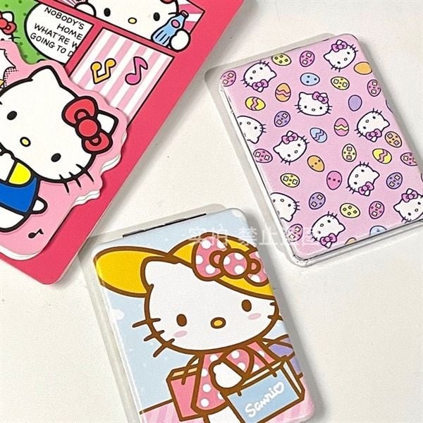  Gương gập bọc da Hello Kitty 