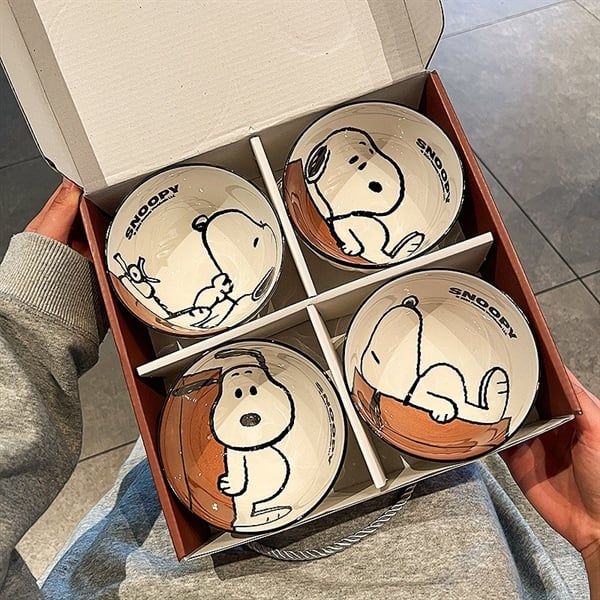  Set 4 bát con Snoopy 