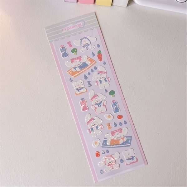  Sticker thỏ lấp lánh 