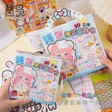  Box sticker dựng 3D bé gái DIY 4 backgroud 