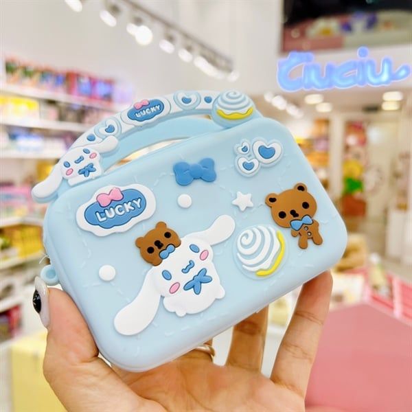  Túi silicon vuông mini Cinnamoroll 11x8cm 