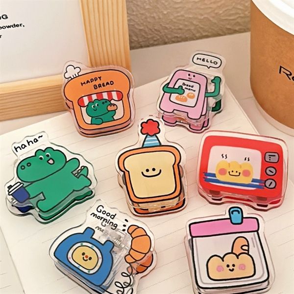  Set 2 kẹp giấy cá sấu mix 