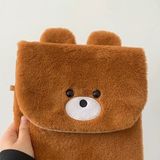  Túi đựng ipad / laptop gấu nâu gập miệng 