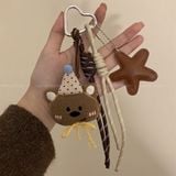  Móc khoá cún bông ngôi sao phụ kiện 