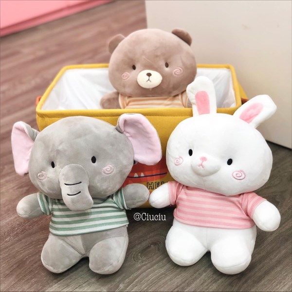  Gấu bông áo kẻ mini 23cm 