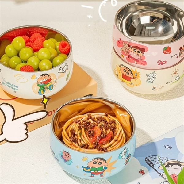  Bát inox giữ nhiệt Shinchan 16cm 