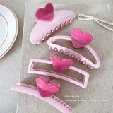  Kẹp càng cua trái tim hồng 