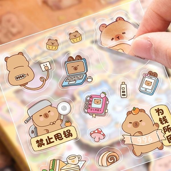  Box sticker Capybara 100 tờ 