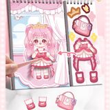  Sổ lò xo sticker stylist + màu nước khô DIY 43 tờ 