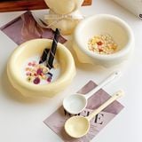  Bát viền chảy kèm thìa 