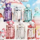  Bình nước Sanrio trong đầu chibi 650ml 