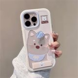  Ốp charm nổi + chân đỡ cún yếm xanh 