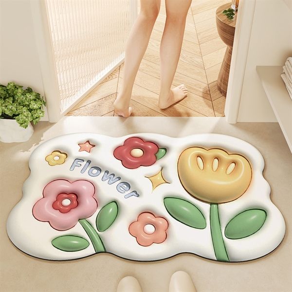  Thảm mút dẹt 3D hoa FLOWER 40x60cm 