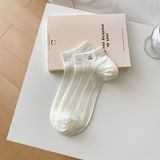  Tất The TeaLife cổ ngắn lưới thêu gấu 