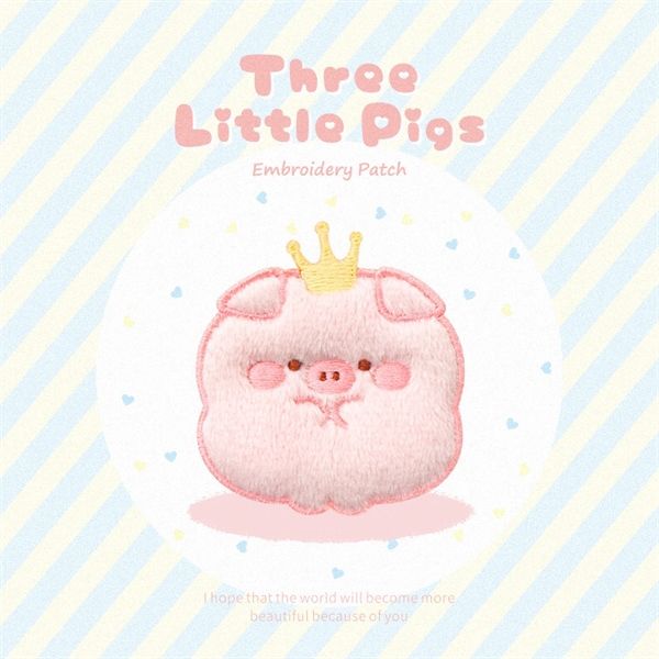  Sticker vải ủi heo béo 